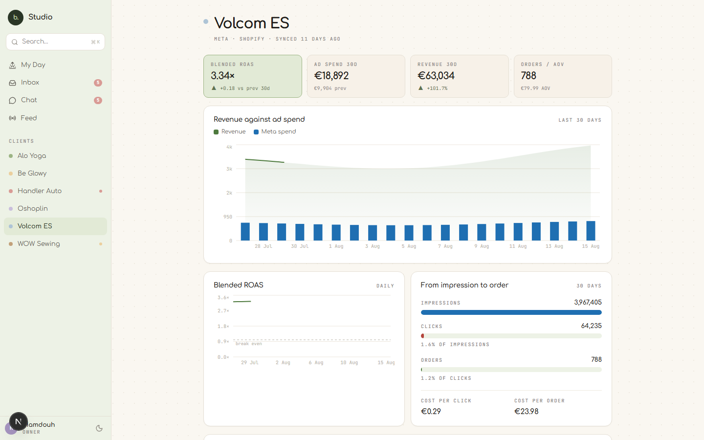 Studio client portal